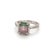2010s Watermelon Tourmaline Diamond Ring 14k Gold 1.82 TCW Certified, Size 7 For Sale - Image 5 of 11