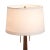 Taper Table Lamp - Dark Walnut Wood Finish, White Linen Shade For Sale - Image 6 of 10