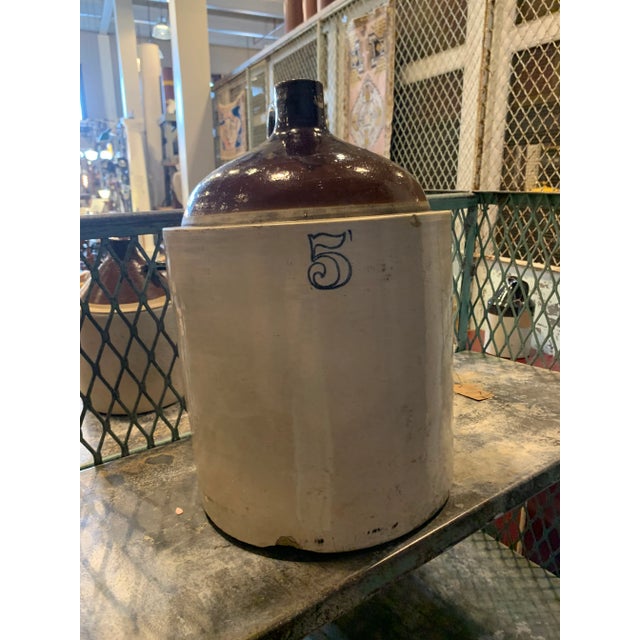 White Mid 19th Century Antique Stoneware Jug For Sale - Image 8 of 8