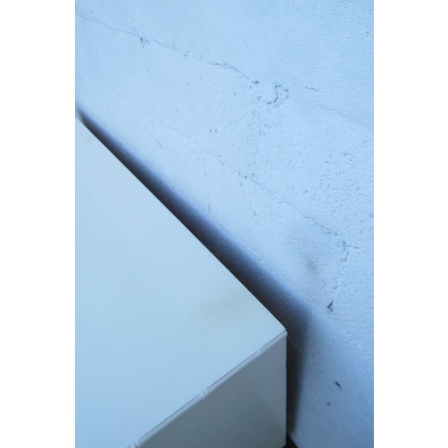 Omega Hollywood Regency Painted Faux Bamboo Buffet Server Storage Cabinet 6269 For Sale - Image 17 of 18