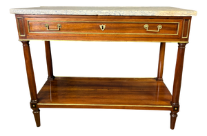 Directoire Console Table in Walnut