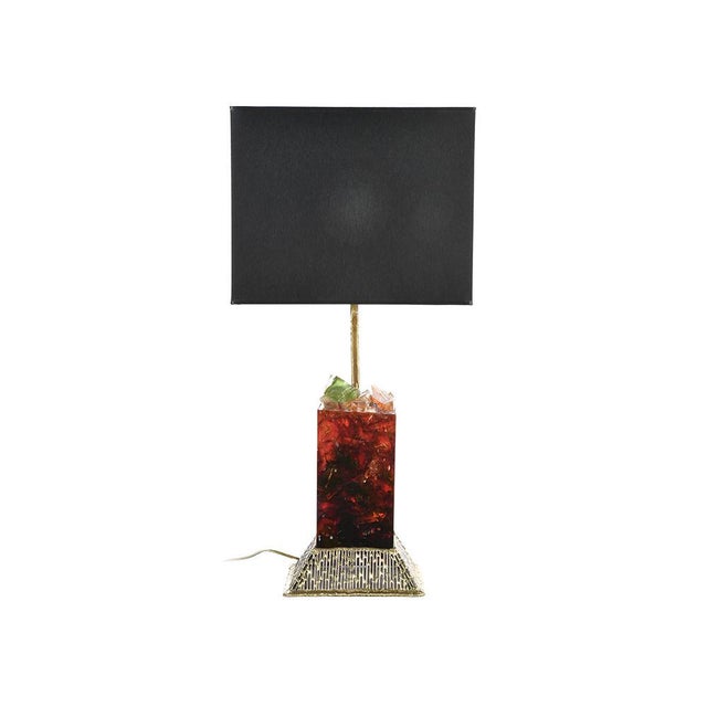 Metal Fractal Resin Lamp by Henri Fernandez For Sale - Image 7 of 7