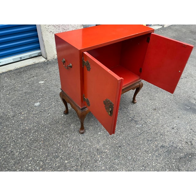 Orange Antique Chinese Cabinet For Sale - Image 8 of 9