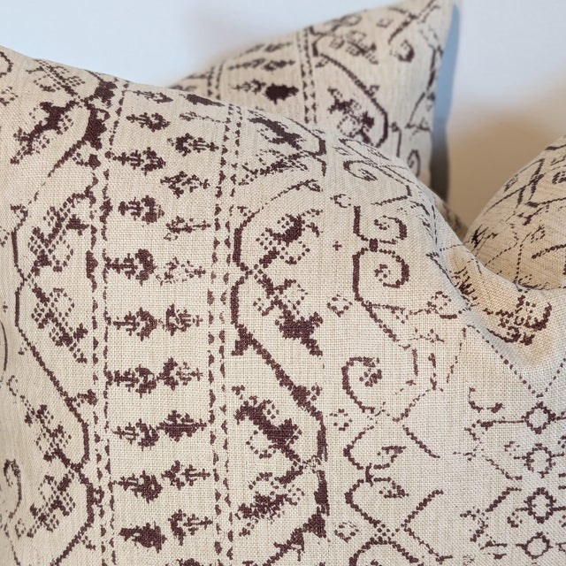 Soane Britain Symi Chestnut Lumbars - Double Sided Pair For Sale In Greensboro - Image 6 of 6