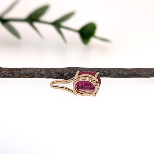 3.0Ct Madagascar Ruby and Natural Diamond Accents Pendant in Solid 14k Gold For Sale In Columbus - Image 6 of 6