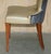 English Elm Hall Chairs with Damask Upholstery, Set of 2 For Sale - Image 5 of 18