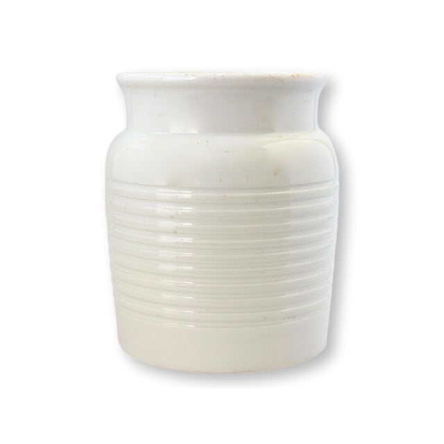 English Antique Edwardian Ironstone 'Barley' Canister For Sale - Image 3 of 4