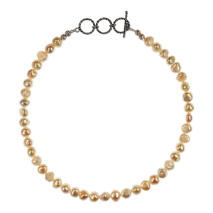 Ajd 17 Inch Creamy White Double Shine Pearl Necklace June Birthstone