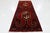 1950s Mid-20th Century Caucasian Kazak Runner With Bird Motifs and Geometric Medallions in Crimson and Navy For Sale - Image 5 of 9