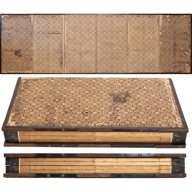 C. 1800s Edo to Meiji Era "The Tale of Genji", Japanese Yamato-E Style Byobu Screen For Sale - Image 17 of 18