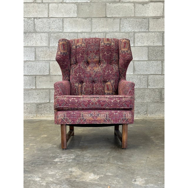 1950s Edward Wormley for Dunbar Attributed Janus Wingback Chair For Sale In Philadelphia - Image 6 of 11