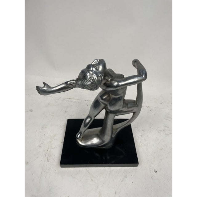 Black Art Deco Sculpture, 1940s For Sale - Image 8 of 14