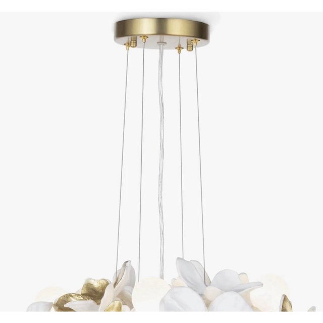 Regina Andrew Dogwood Chandelier | White & Gold Floral Statement Chandelier New - a Pair For Sale - Image 9 of 9