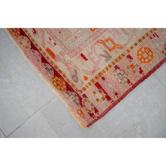Oushak Runner Rug Turkish Hand Knotted Distressed Hallway Long Runner- 2'10" X 14'1" For Sale - Image 14 of 15