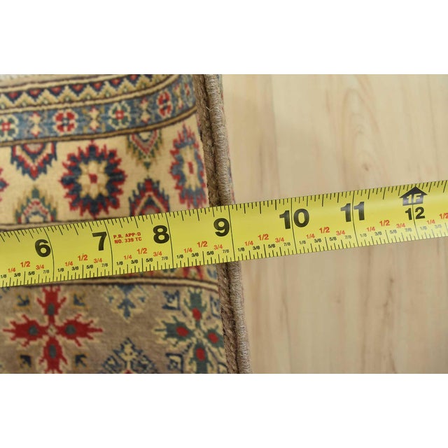 Kazak Rug 3’11” X 6′ Gray Wool Tribal Hand-Knotted Oriental Carpet For Sale - Image 10 of 12