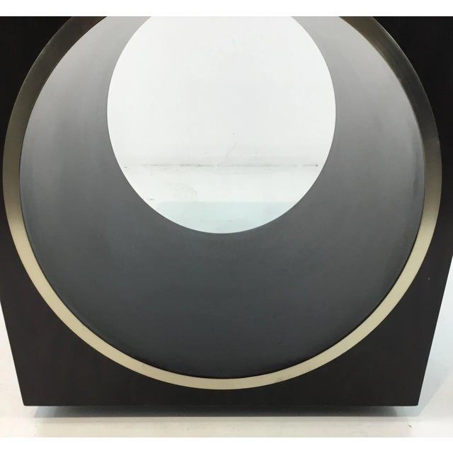 Bernhardt Bernhardt Wood and Metal Modern Geometric End Table For Sale - Image 4 of 5