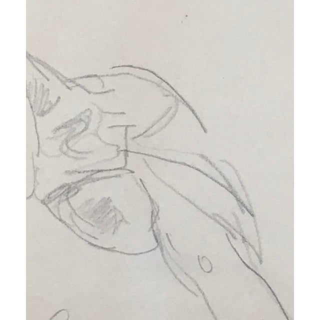 Maurice Barraud, Jeune femme à moitié allongée, 1921, Pencil on Paper, Framed For Sale - Image 4 of 9