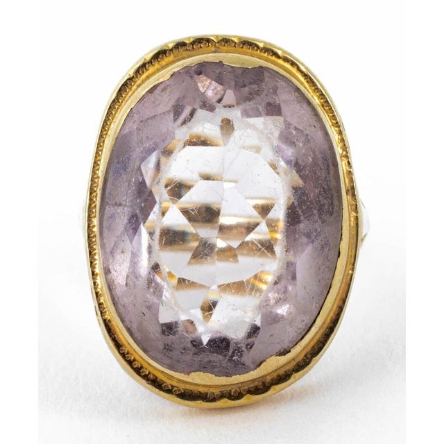 14k Yellow Gold & Amethyst Ring For Sale - Image 10 of 11