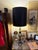 Curated Pair of Monumental Vintage Stiffel Neoclassical Brass Table Lamps With Custom Black Shades For Sale - Image 10 of 11