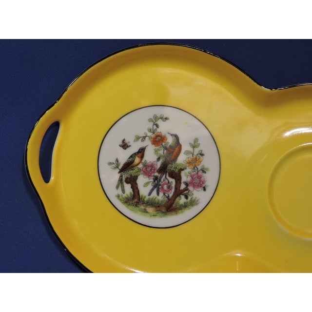 Art Nouveau Circa 1918 Bohemian Czech Porcelain Victoria Schmidt & Co. Teacup & Snack Plate For Sale - Image 3 of 7