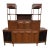 Mid-Century Modern Brazilian Style 2-Piece Walnut Bar Storage Cabinet For Sale