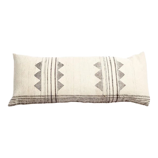 Kora Large Lumbar Handwoven Pillow For Sale