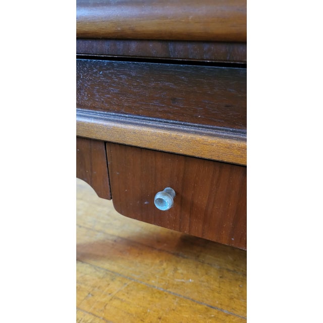 Brown Vintage MCM Lane Record Cabinet-Tilt Down For Sale - Image 8 of 12