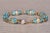 The Hyden: Robins Egg Blue Enamel and Pearl Italian Made Bracelet For Sale - Image 4 of 7