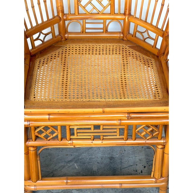 Pair of Brighton Pavilion Revival Bamboo, Rattan and Caned Armchairs, Circa 1970 For Sale - Image 14 of 14