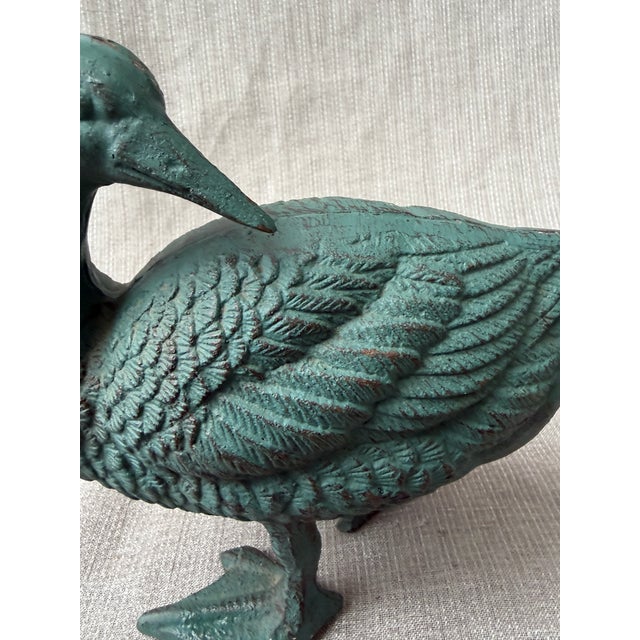 Vintage Green Cast Iron Statue For Sale - Image 9 of 18