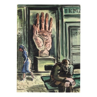 Frans Masereel, Untitled, 1938, Oil Painting, Framed For Sale