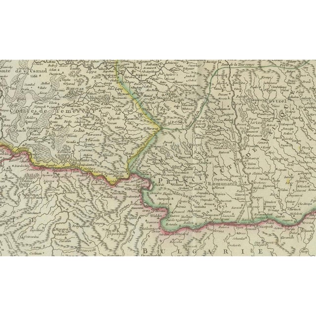 Antique Map of the Kingdom of Hungary and Transylvania, 1780 For Sale - Image 5 of 10
