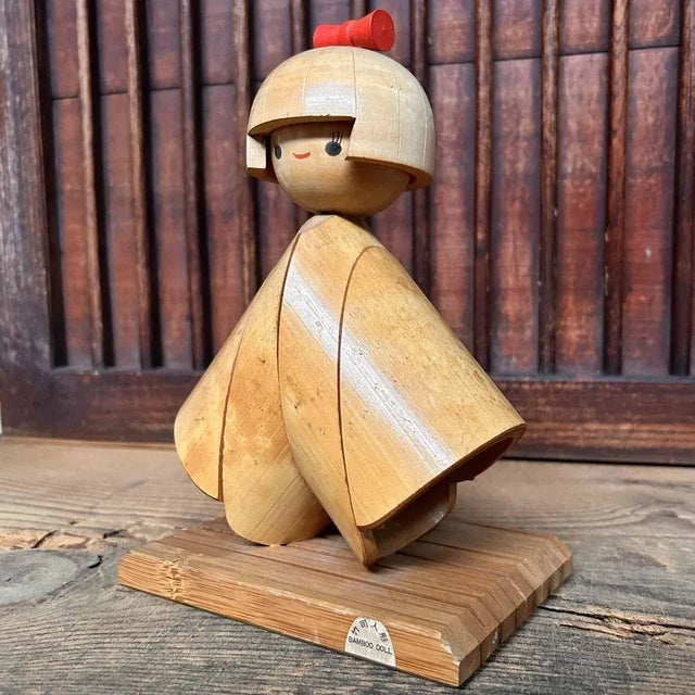 Vintage Bamboo Kokeshi Doll, Japan, 1960s For Sale - Image 4 of 12