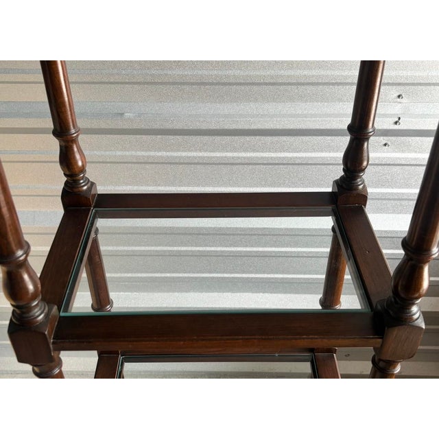 Vintage Pennsylvania House Solid Cherry Wood Étagère Display Shelf With Drawer For Sale - Image 10 of 16