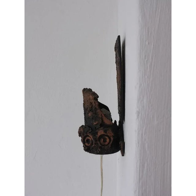 Brutalist Brutalist Ceramic Wall Sconce by Jouko Kytömaa, 1970s For Sale - Image 3 of 13