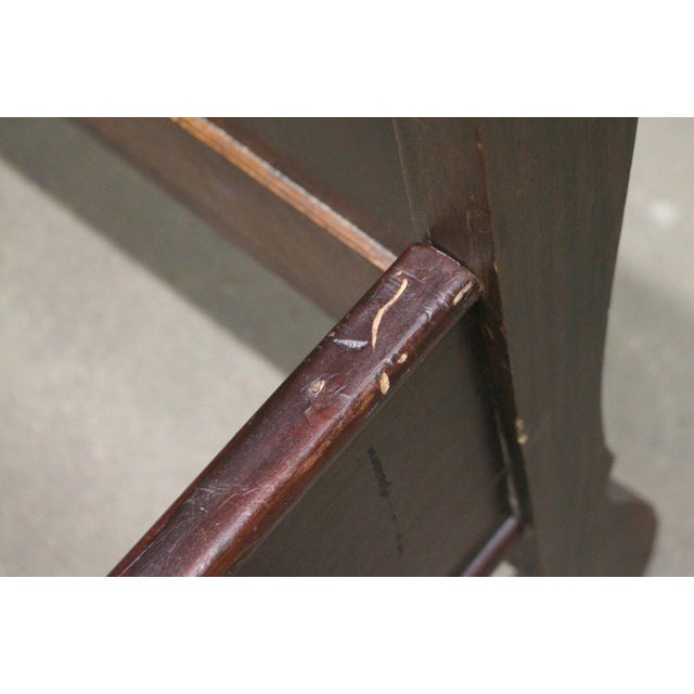 Wood Mid 20th Century Solid Walnut Full Size Bed Frame Set For Sale - Image 7 of 7