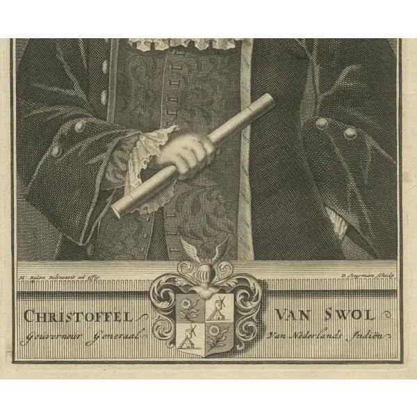 Distinguished Governor-General of the Voc Christoffel Van Swol, 1724, Paper For Sale - Image 4 of 6