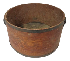 Big Antique American Primitive Steam Bent Wood Dry Measure