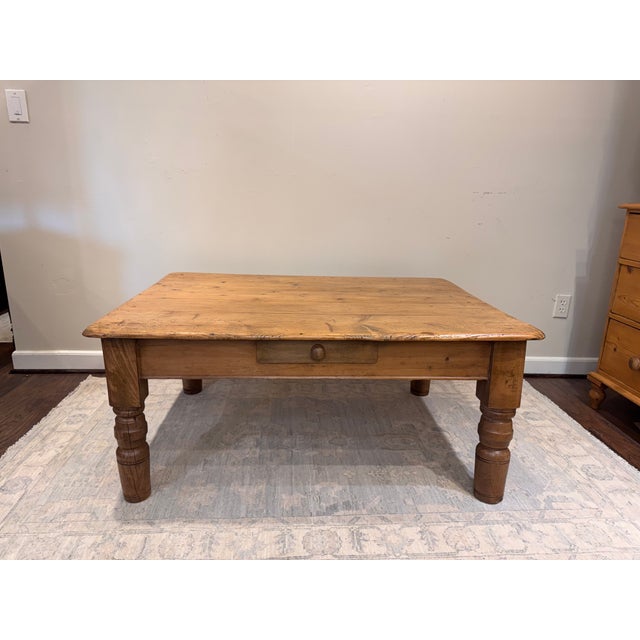 Late 19th Century 19thy Century English Pine Coffee Table For Sale - Image 5 of 11