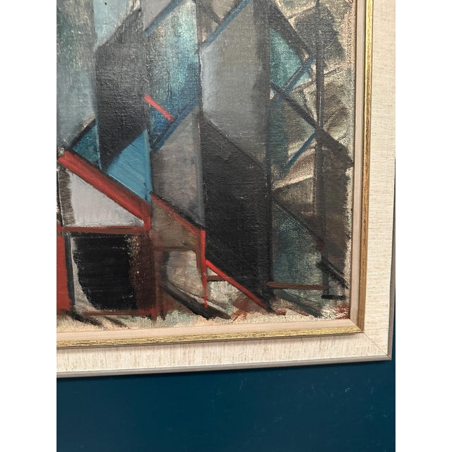 Mid 20th Century Carl Köhler, Diagonal Rooms, 1950s, Oil on Canvas, Framed For Sale - Image 5 of 18