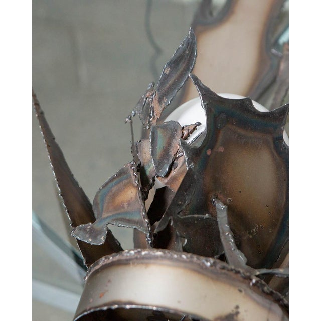 1970s Brutalist Steel Table Lamp For Sale In Columbus - Image 6 of 12