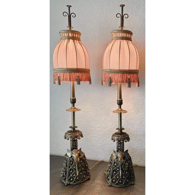 John-Richard Late 20th-Century British Colonial-Style Elephant Table Lamps in the Manner of John-Richard - A Pair For Sale - Image 4 of 18