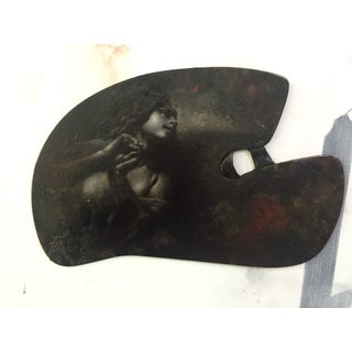 Untitled by Josh Henderson | Oil Painting of a figure on a painter's palette For Sale
