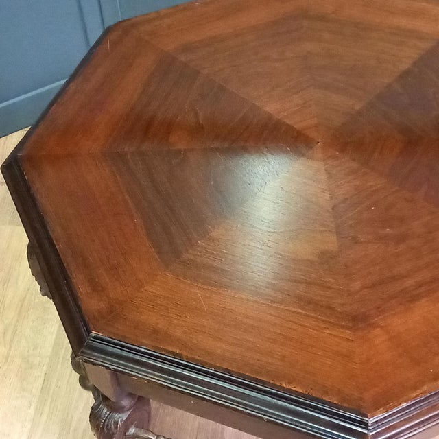 Octagonal Indian Center Table, 1890s For Sale - Image 9 of 13