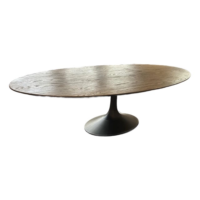 Restoration Hardware 96” Aero Oval Dining Table For Sale