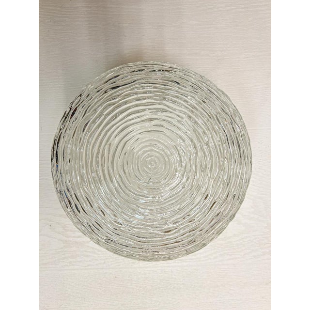 Mid-Century Ice Glass Flush Mount in the style of Helena Tynell, 1960s For Sale - Image 10 of 13