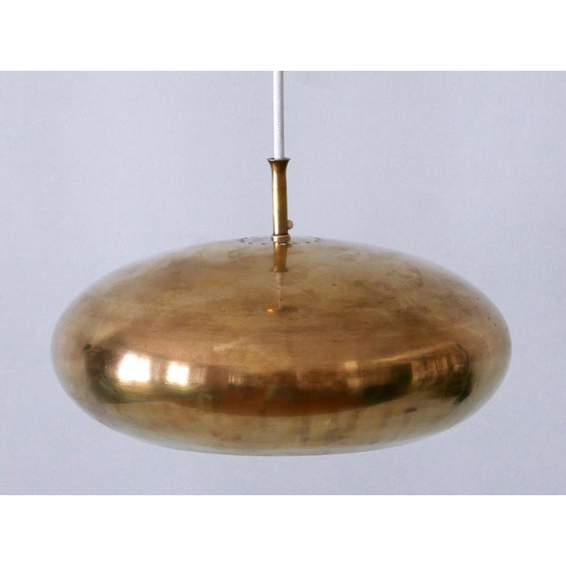 Gold Mid-Century Modern Brass Pendant Lamp by Falkenbergs Belysning, Sweden, 1960s For Sale - Image 8 of 18
