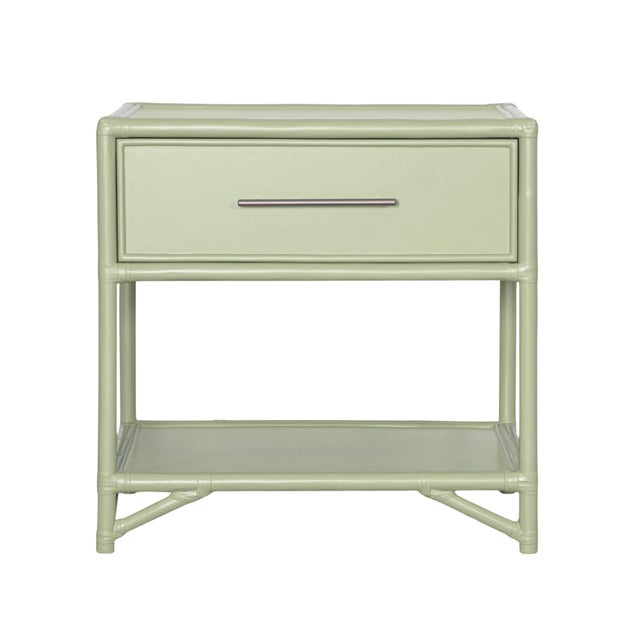 Olympia One-Drawer Nightstand in Celery Green For Sale - Image 9 of 9