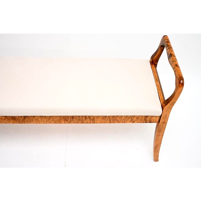 Antique Swedish Satin Birch Duet Piano Stool, 1900 For Sale - Image 9 of 11