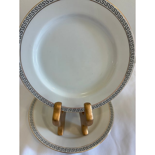 Art Deco Vintage Bavaria Athens Greek Key Bread Plates - a Pair For Sale - Image 3 of 10
